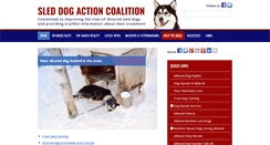 Desktop Screenshot of helpsleddogs.org